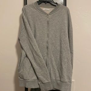 Zara grey zip up sweater